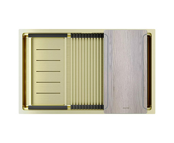 Мойка кухонная Paulmark Next-Multi Sink 74 UNI PM787445-LG светлое золото