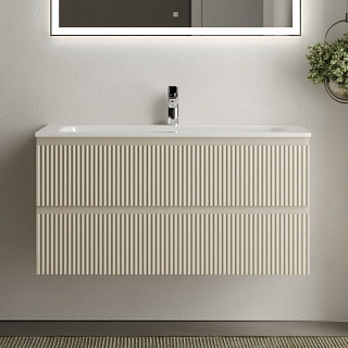Тумба с раковиной Sancos Snob R 100 см, beige soft