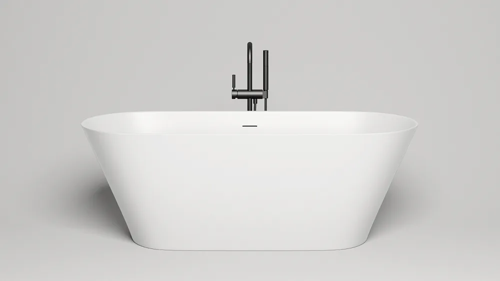 Ванна из искусственного камня Salini Mona S-Stone 170x70 см, отдельностоящая, матовая белая, овальна Sancos — официальный сайт