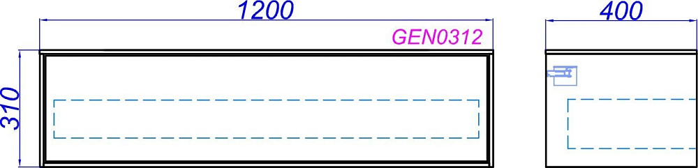 Тумба Aqwella 5 stars Genesis 120 миллениум серый