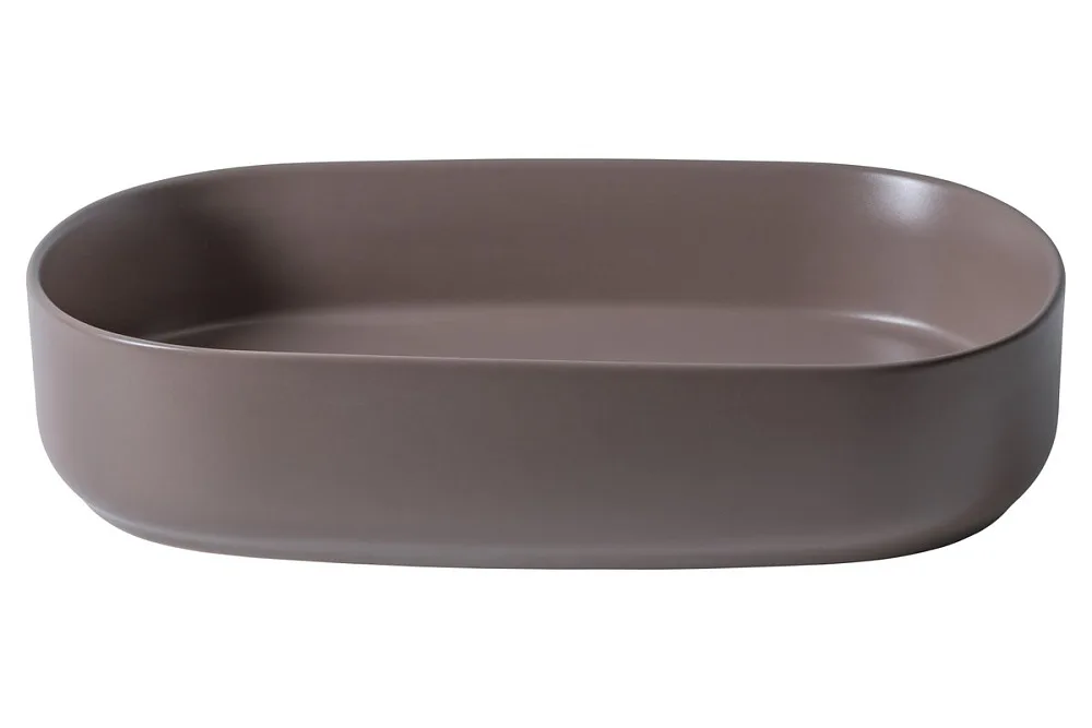 Накладная раковина Allen Brau Fantasy Oval 55x36, коричневая Sancos — официальный сайт