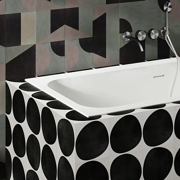 Ванна из искусственного камня Salini Orlanda S-Stone 170x80 см, встраиваемая, матовая белая, на ножк