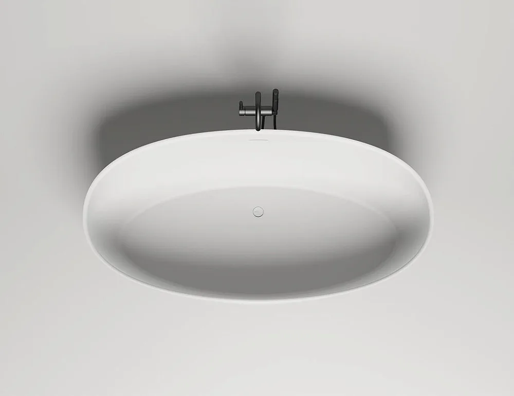 Ванна из искусственного камня Salini Alda S-Sense 160x70 см, отдельностоящая, белая, овальная, со сл Sancos — официальный сайт