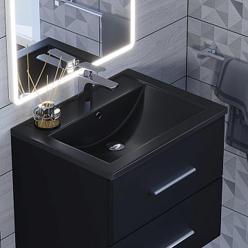 Мебельная раковина Uperwood Foster Quartz 291030054 60 см, матовая черная, космос