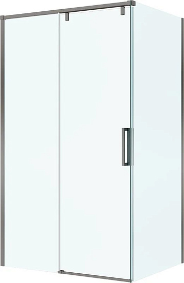 Душевой уголок BelBagno Soft Close-1 AH-1-110/80-C-GM профиль оружейная сталь