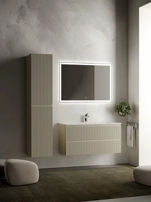 Тумба под раковину Sancos Snob R 100 подвесная Beige soft (капучино), SNR100CE Sancos — Оригинал