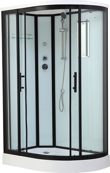 Душевая кабина Timo Standart T-6602 B L, профиль черный