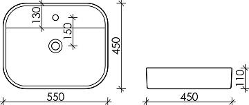 Накладная раковина Ceramicanova Element CN6034