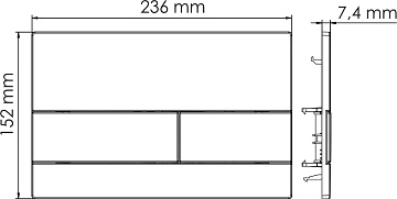 Система инсталляции для унитазов Wasserkraft Aller 10TLT.010.ME.BN04, с кнопкой смыва никель