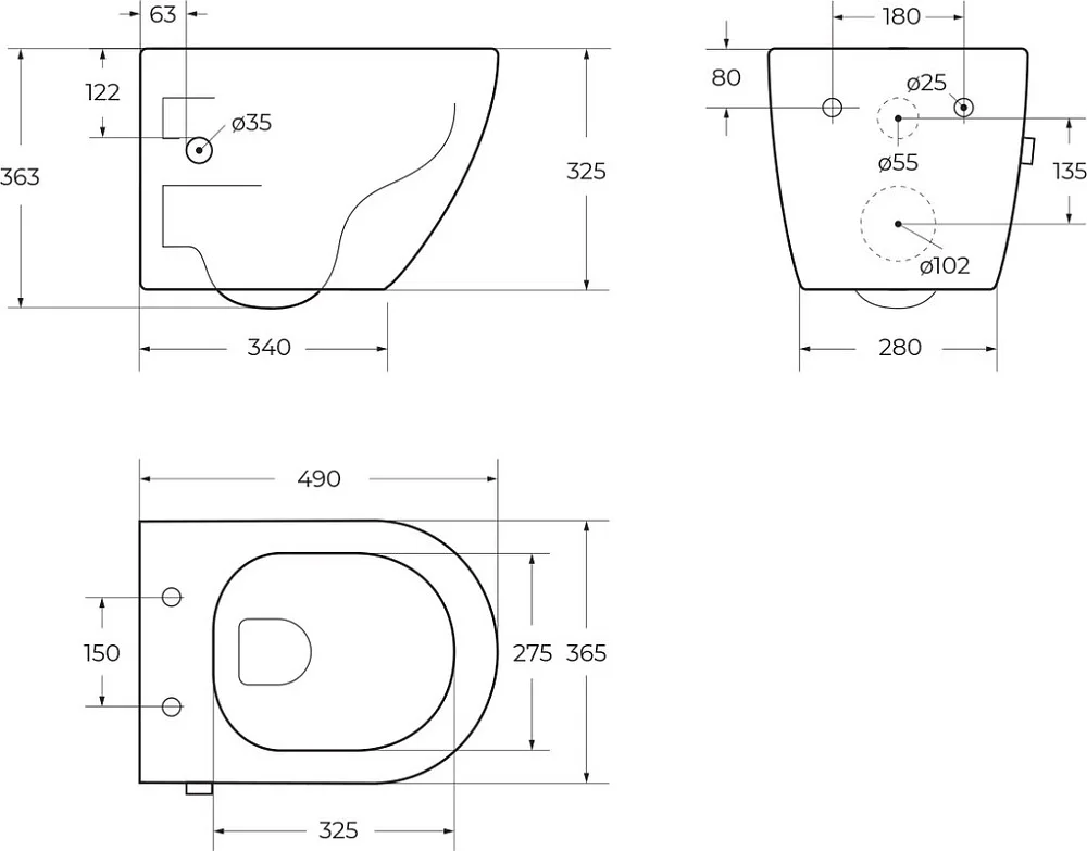 Унитаз подвесной BelBagno Uno BB3105CHR-BS/SC Sancos — официальный сайт
