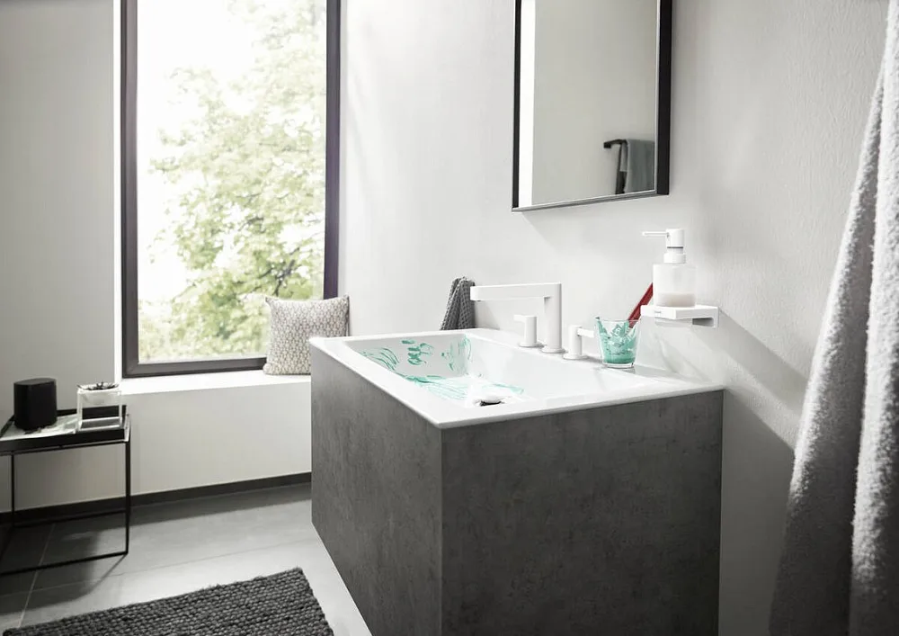 Смеситель для раковины Hansgrohe Finoris 110 76033700 матовый белый Sancos — официальный сайт
