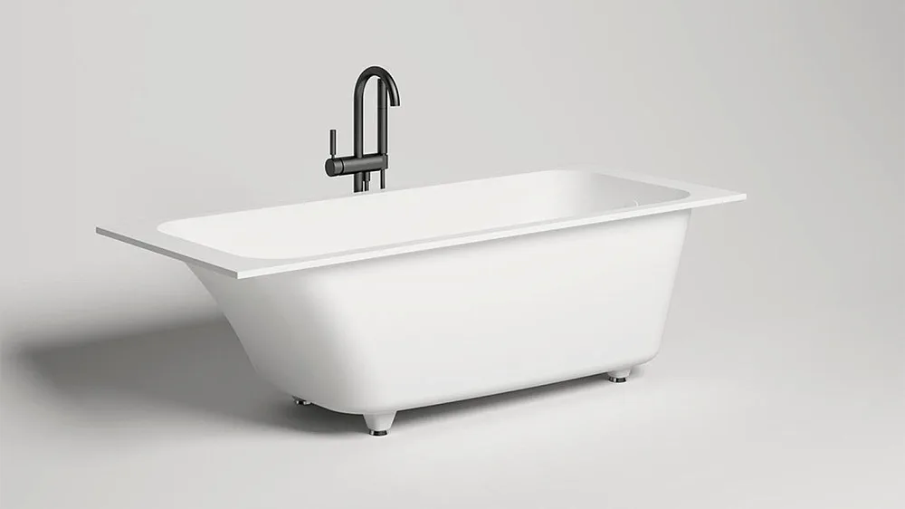Ванна из искусственного камня Salini Orlanda S-Sense 170x70 см, встраиваемая, матовая белая Sancos — официальный сайт