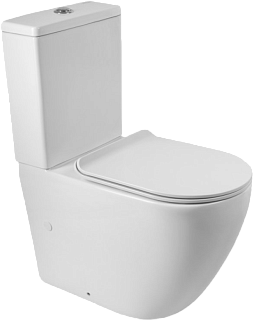 Унитаз-компакт напольный BelBagno Sfera-r BB2141CPR BB2141CPR с микролифтом, безободковый, глянцевый