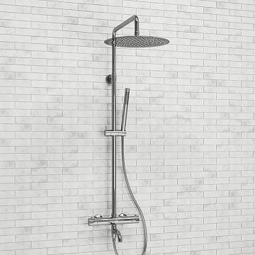 Душевая стойка Wasserkraft Berkel A188.116.137.010.CH Thermo, с термостатом, хром