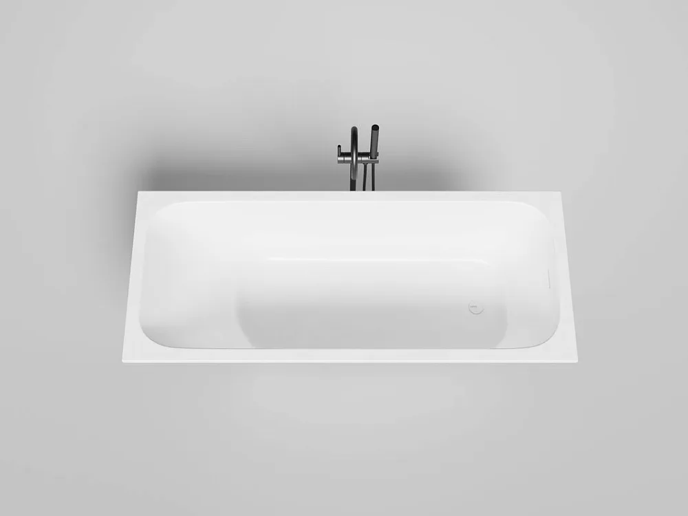 Ванна из искусственного камня Salini Orlanda Kit 170x70 см, встраиваемая, белая, со сливом-переливом Sancos — официальный сайт