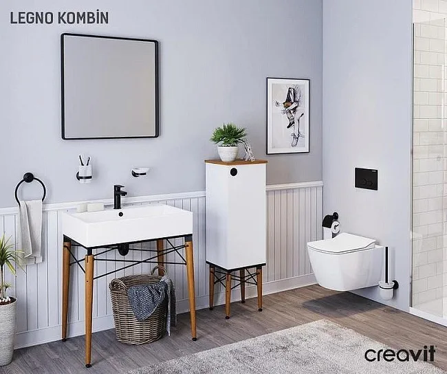 Чаша для унитаза подвесного Creavit Elegant EG321-00CB00E-0000 белая Sancos — Оригинал
