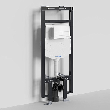 Система инсталляции для унитазов Wasserkraft Dinkel 58TLT.010.ME.WH04, с кнопкой смыва белой