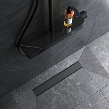 Душевой трап (лоток) AM.PM PrimeFlow Tile 50 см, черный матовый