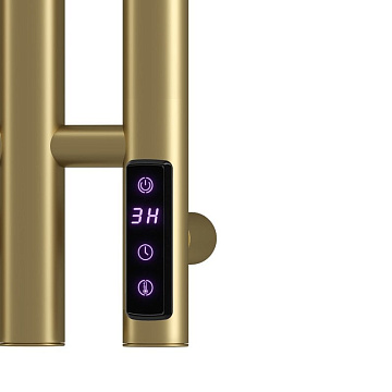 Полотенцесушитель электрический APEXTERMO Луна LN10111GLB 1100x80 с крючками, золотой матовый