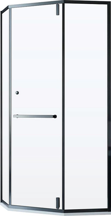 Душевой уголок RGW Hotel HO-084-B 100x100x195 см, профиль черный, стекло прозрачное