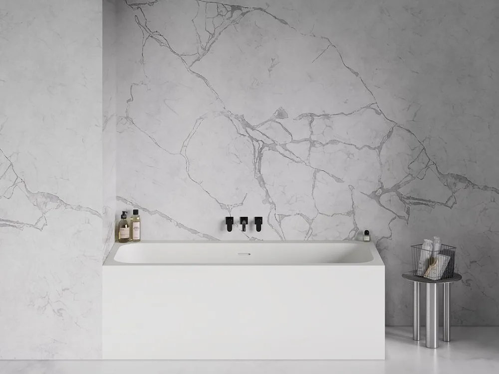 Ванна из искусственного камня Salini Orlanda Axis Kit S-Stone 190x80 см, встраиваемая, матовая белая Sancos — официальный сайт