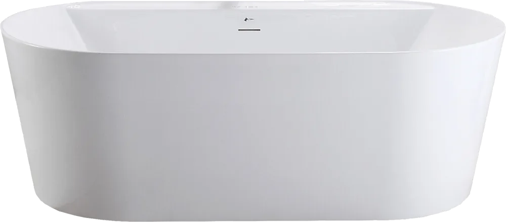 Акриловая ванна Esbano Vigo 170x85 см, отдельностоящая, белая, овальная, со сливом-переливом Sancos — официальный сайт