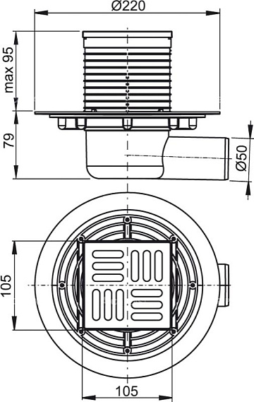 Душевой трап AlcaPlast APV APV101