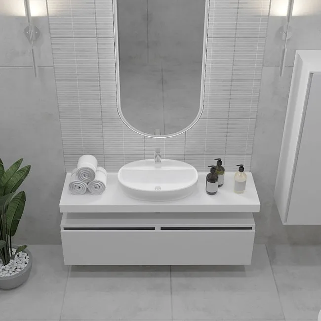 Тумба Armadi Art Flat Valessi Uno-S 140 белый глянец Sancos — Оригинал