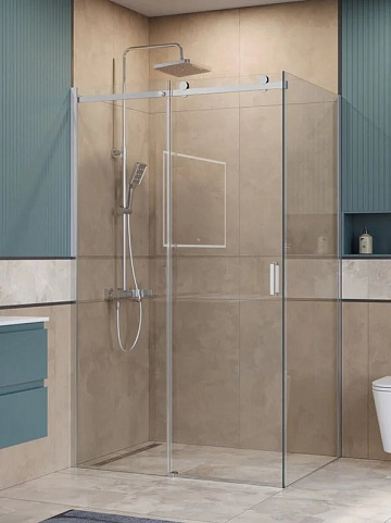 Душевой уголок BelBagno Soft Close-2 AH-1-120/100-C-Cr профиль хром