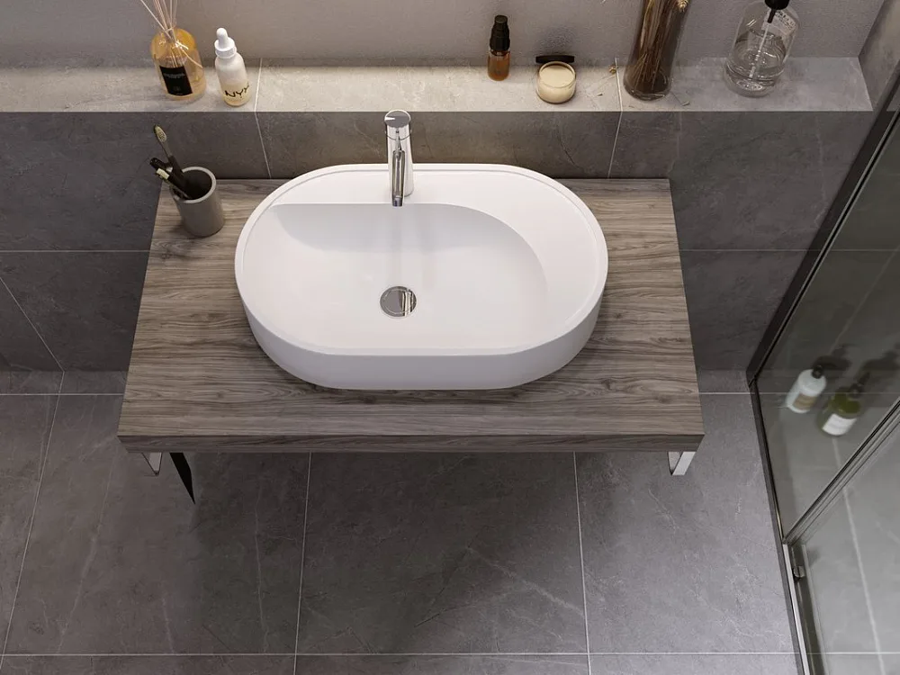 Накладная раковина Uperwood Luna 2911020344 60 см, белая Sancos — официальный сайт