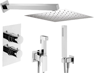 Комплект для ванной Plumberia Selection Tag KITZTGT18QCR С ВНУТРЕННЕЙ ЧАСТЬЮ, хром