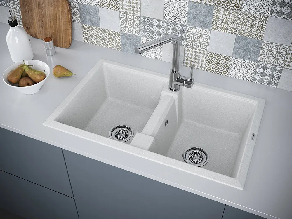 Мойка кухонная Paulmark Tandem 80/2PM238150-GR серая Sancos — официальный сайт