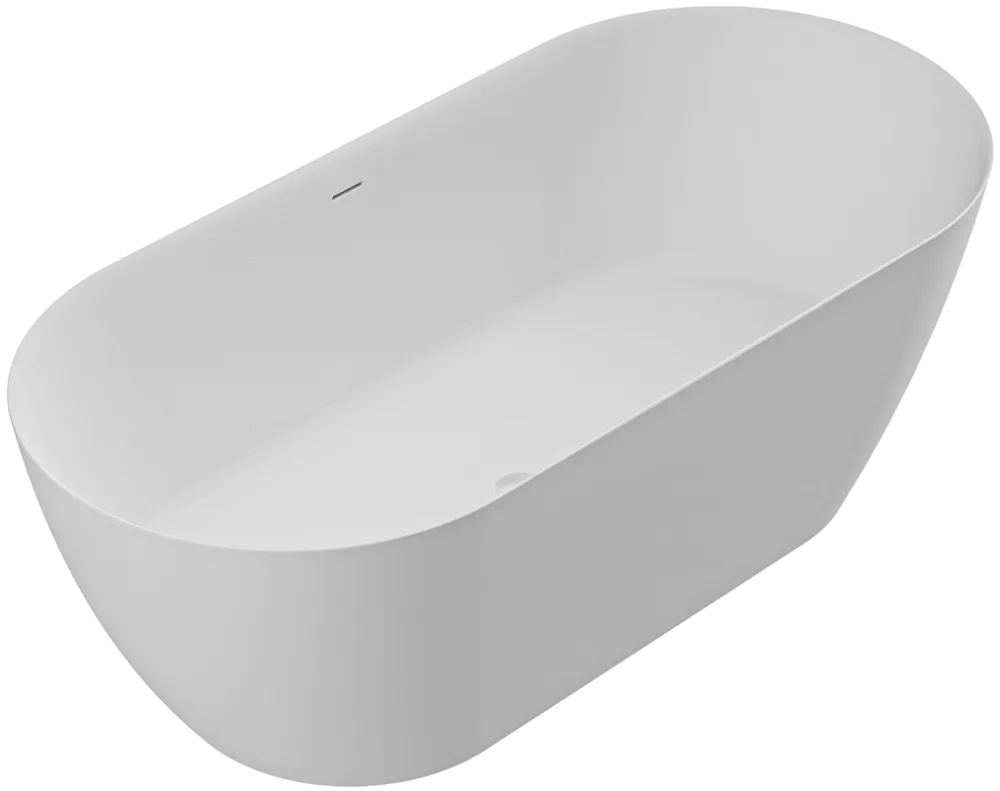 Ванна из искусственного камня Cezares Relax Solid Surface 170x80 см, отдельностоящая, матовая белая, Sancos — официальный сайт