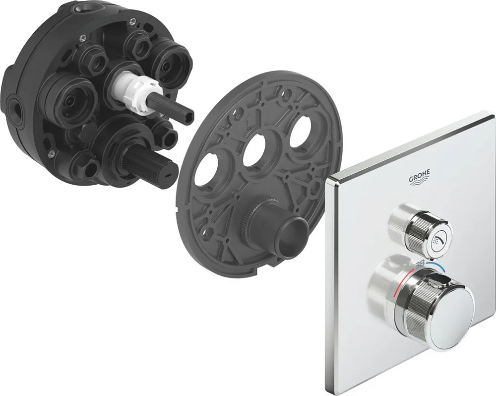 Термостатический смеситель встраиваемый Grohe Grohtherm SmartControl 29123000 для душа Sancos — официальный сайт