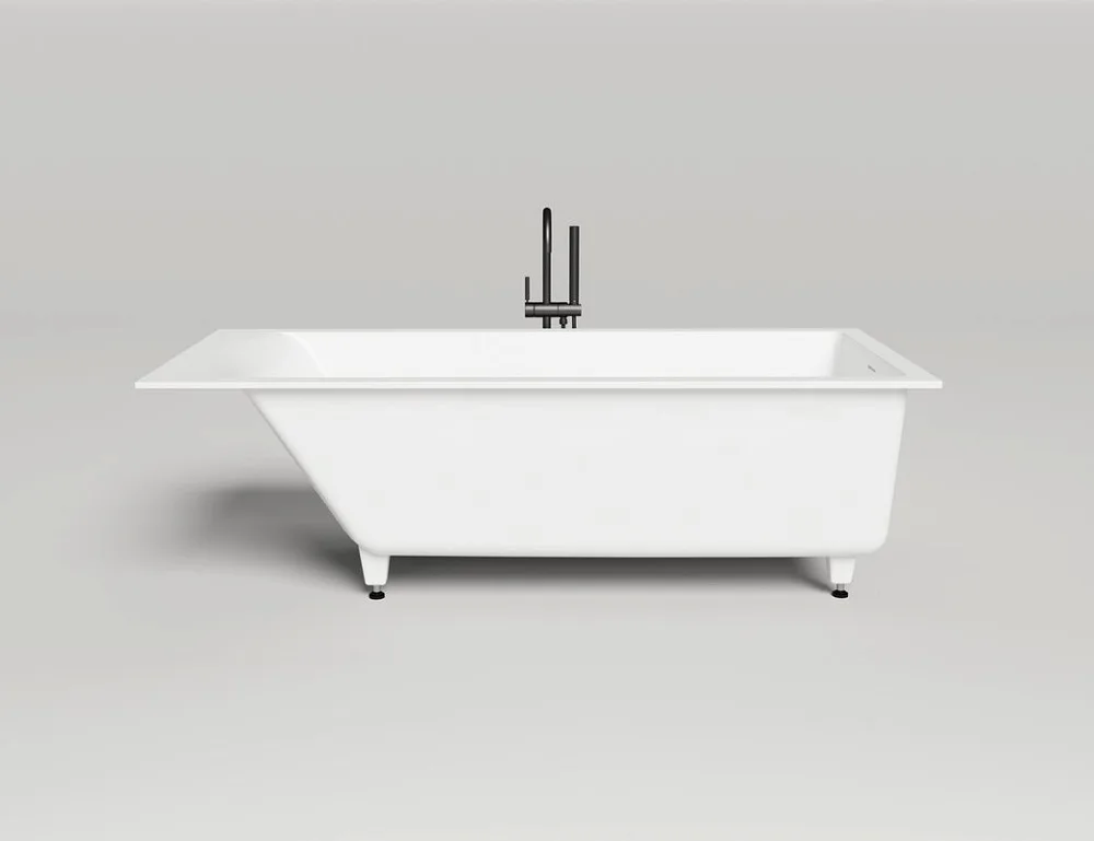 Ванна из искусственного камня Salini Cascata Kit S-Stone 180x80 см, встраиваемая, матовая белая, на  Sancos — официальный сайт