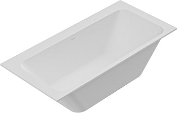 Ванна из искусственного камня Cezares Slider Solid Surface 170x80 см, встраиваемая, матовая белая, с