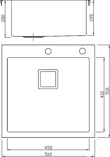 Мойка кухонная Seaman Eco Marino SMB-5151SQ с клапан-автоматом