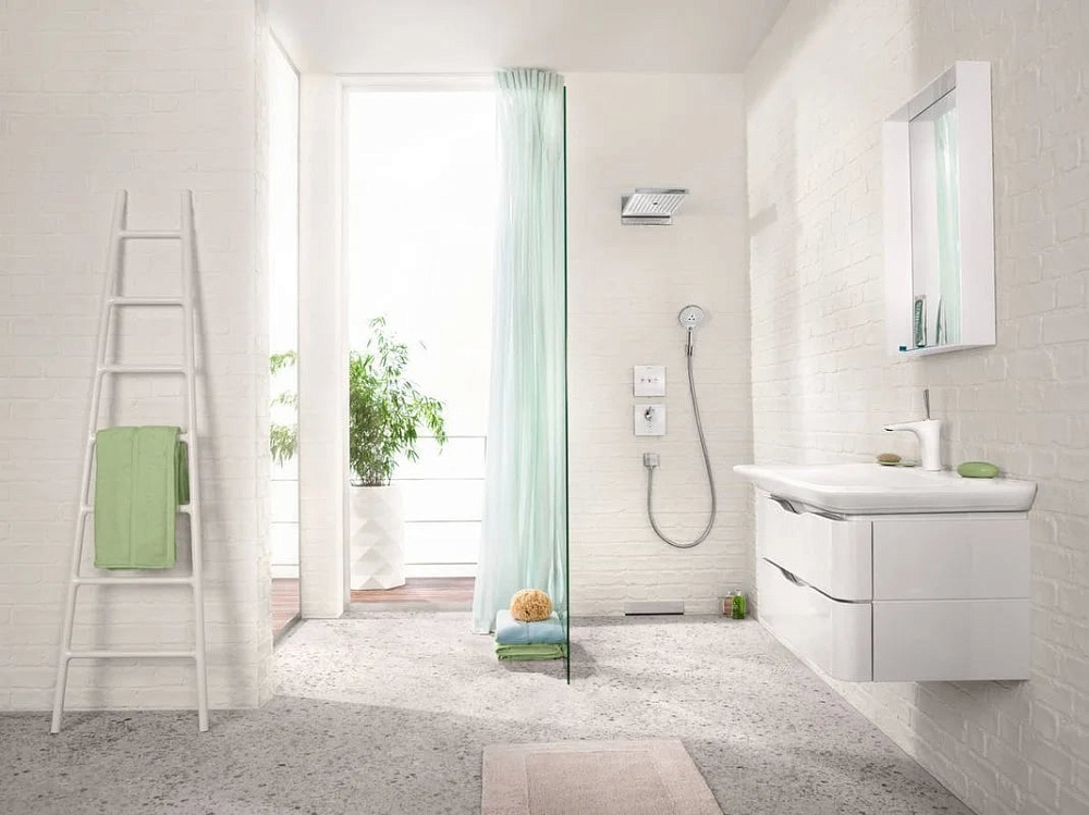 Верхний душ Hansgrohe Rainmaker Select 580 3jet 24011400 EcoSmart, белый, хром