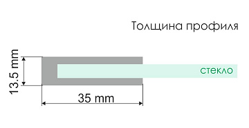 Душевая перегородка Wasserkraft Abens 20W46 110 см, профиль черный