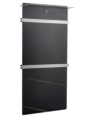 Полотенцесушитель электрический Wonzon & Woghand WW-A504-BR черный мрамор, брашированный никель