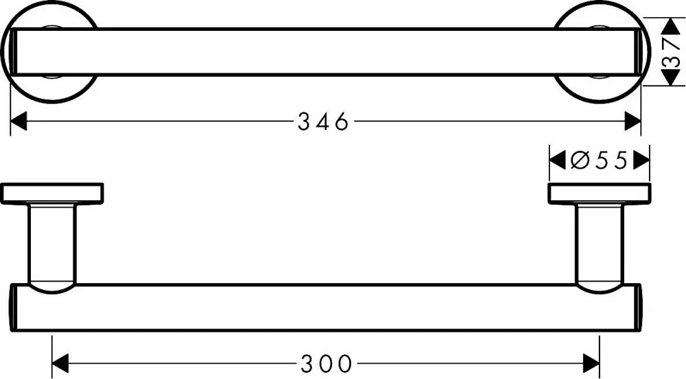 Поручень Hansgrohe Logis Universal 41713000 Sancos — официальный сайт