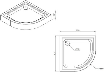 Поддон для душа AM.PM Gem W90T-401-080W 80x80