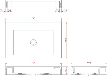 Раковина Armadi Art Flat ST 70