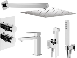 Комплект для ванной Plumberia Selection Tag KITZTGT18QCR53 С ВНУТРЕННЕЙ ЧАСТЬЮ, хром