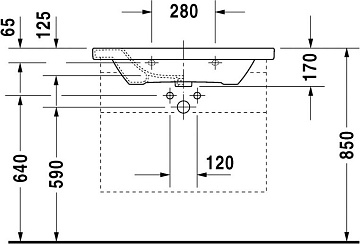 Мебельная раковина Duravit DuraStyle 232080
