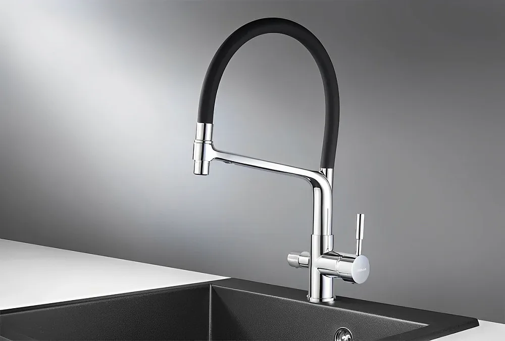 Смеситель для кухни Granula 0075, хром с гибким изливом Sancos — официальный сайт