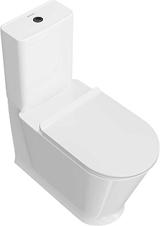 Унитаз-компакт напольный KERAMA MARAZZI Plaza Modern PLMR.wc.01 безободковый, антивсплеск, с микроли