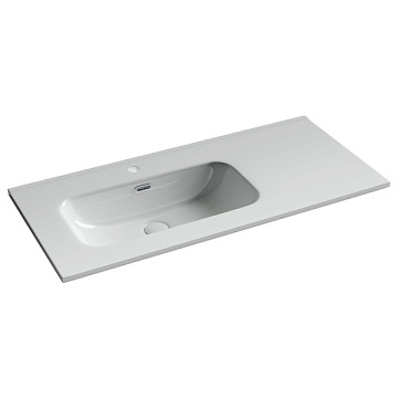 Мебельная раковина Ceramicanova Element прямоугольная 101 см с чашей слева с отверстием по