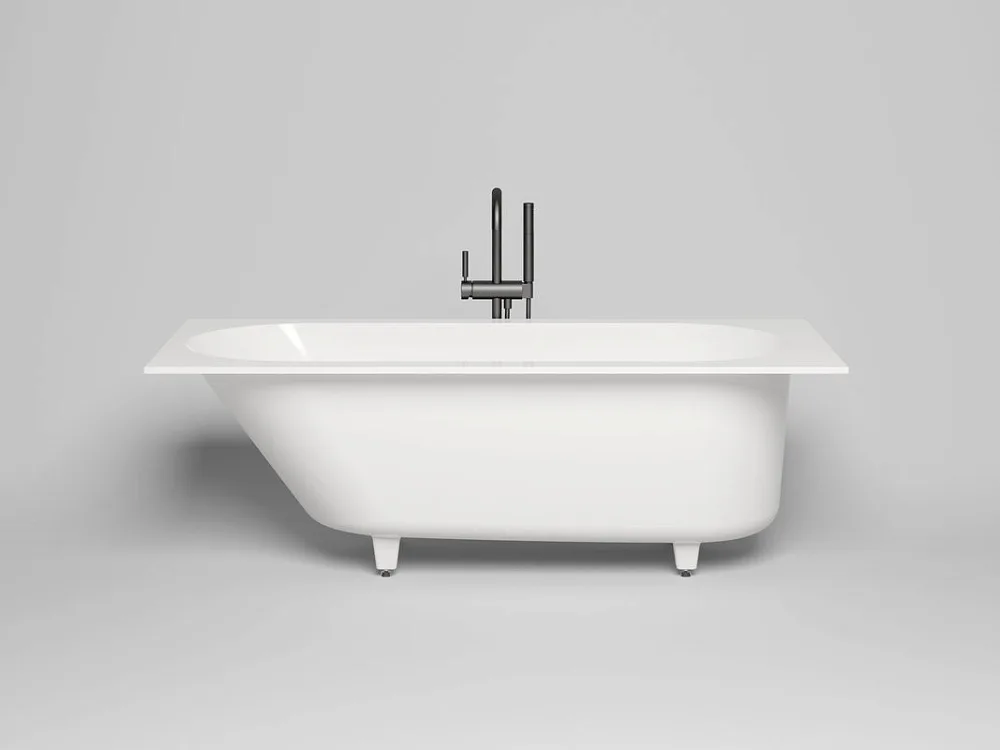Ванна из искусственного камня Salini Ornella Kit S-Sense 160x70 см, встраиваемая, белая, на ножках,  Sancos — официальный сайт