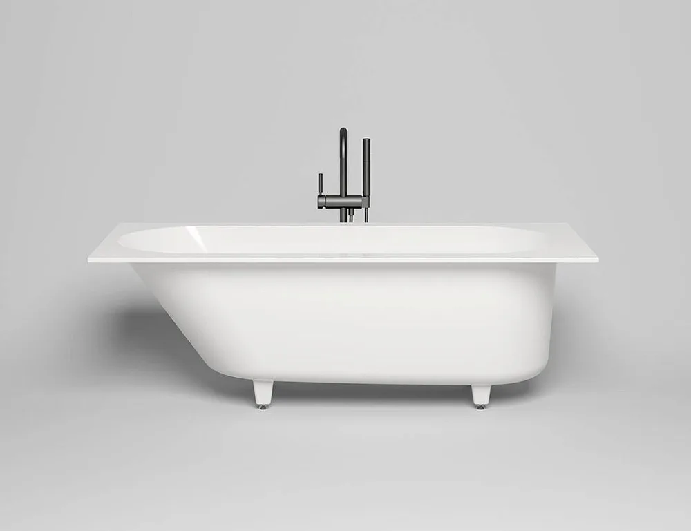 Ванна из искусственного камня Salini Ornella Kit S-Sense 170x80 см, встраиваемая, белая, на ножках,  Sancos — официальный сайт